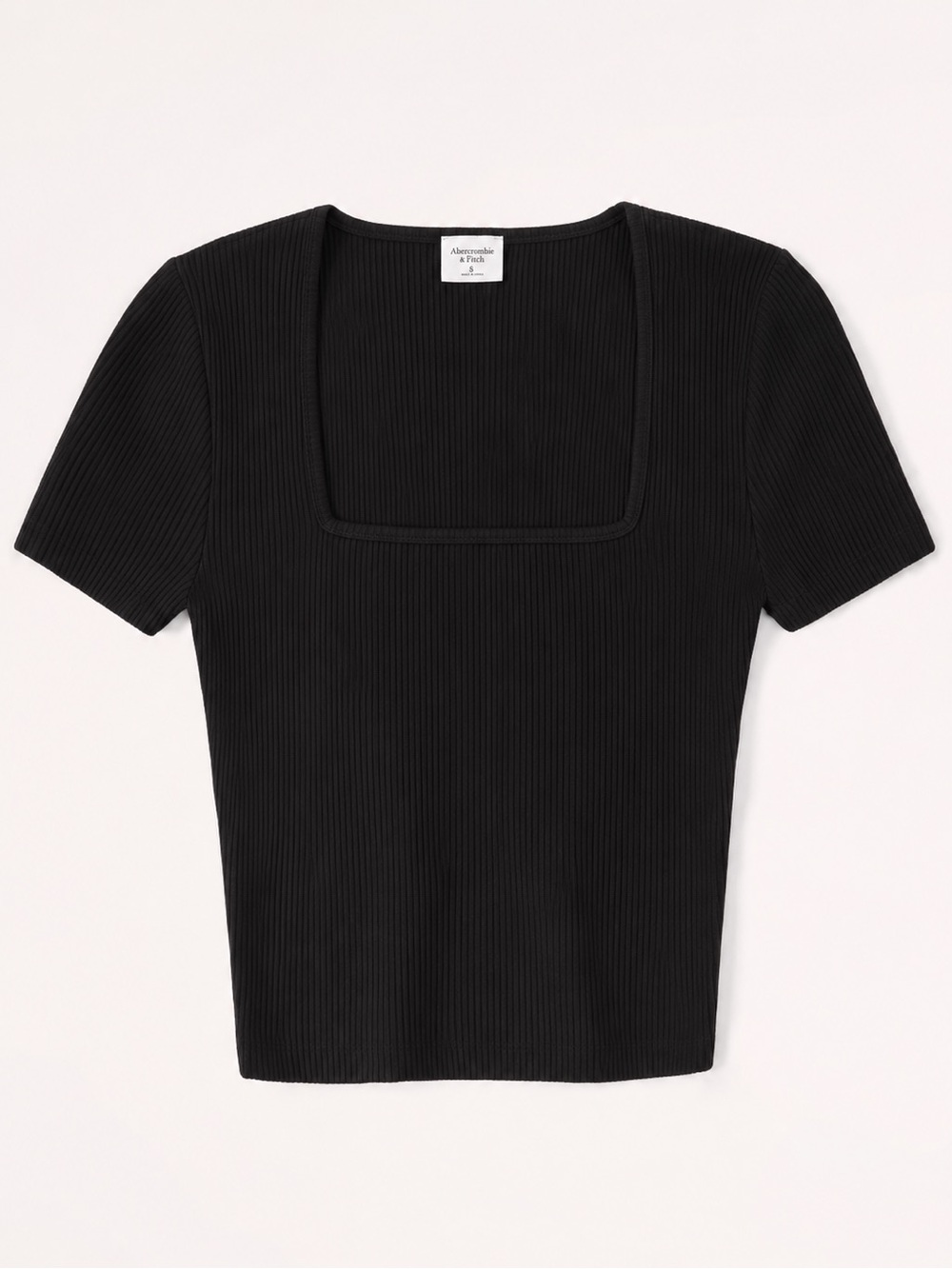 Abercrombie & Fitch Ottoman Squareneck Sweater Tee Black Size M